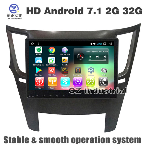 QZ industrial HD 10.2inch Android 7.1 T3 for Subaru Outback Legacy Car dvd Radio player with 3G 4G GPS WIFI Navigation RDS Radio SWC BT Map