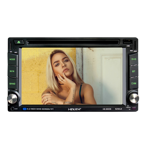 Car Stereo Bluetooth Double 2 Din Radio In Dash Car Multimedia Player with 7'' Full-Touch Screen Car DVD CD Player Head UnitHEVXM HE-6609