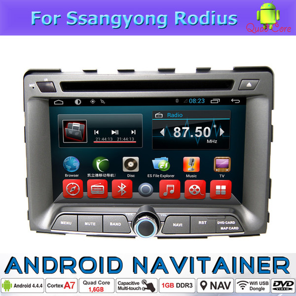 2 Din Android Car Dvd Radio Player Ssangyong Rodius 2004 Rexton 2006 Micro Stavic Glonass Navigation Quad Core Multimedia