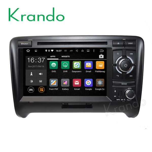 Krando Android 7.1 car dvd radio gps dvd player for audi tt 2006-2014 navigation system WIFI 3G Bluetooth obd2 Playstore DAB+