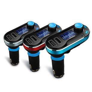 2016 New Bluetooth Car FM transmitter 2.1A Dual USB Car Charger BT66 MP3 Player Car Kit for Mobile phone Free DHL