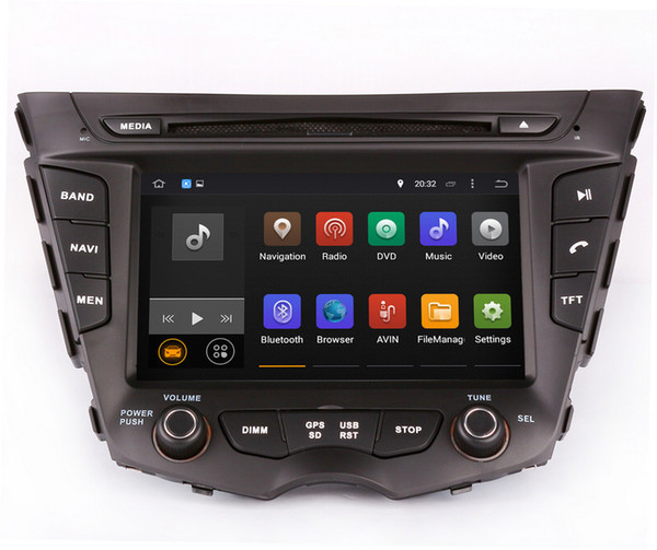 Android 7.1 Car DVD Player GPS Navigation for Hyundai Veloster with Radio BT USB AUX Video Stereo WIFI 1024*600 4Core