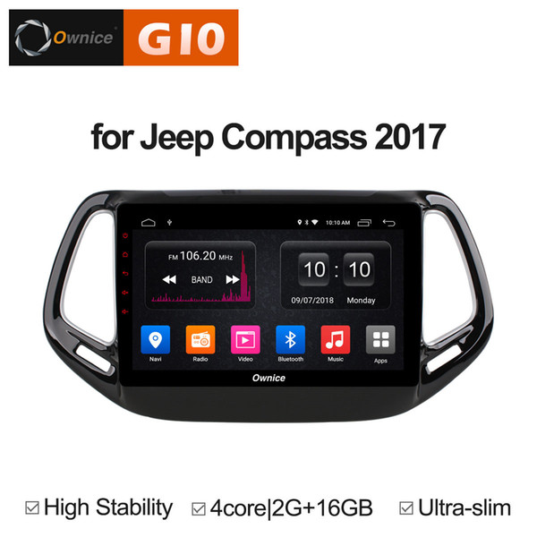 Android 8.1 Quad 4 Core 2GB RAM+16GB ROM Car DVD Player For Jeep Compass 2017 GPS Navigation Radio Stereo 4G SIM WiFi