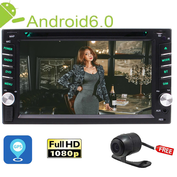 In Dash Double 2 Din Head Unit Quad-core Android6.0 GPS Stereo 6.2