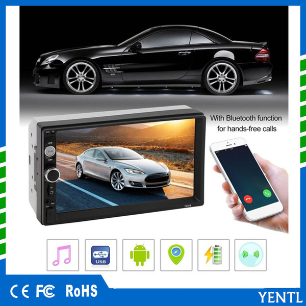 free shipping 7 inch Car DVD MP5 Multimedia Player 2 Din Radio Touch Screen Bluetooth FM USB AUX Support Top Sale MP5 Player Audio Stereo