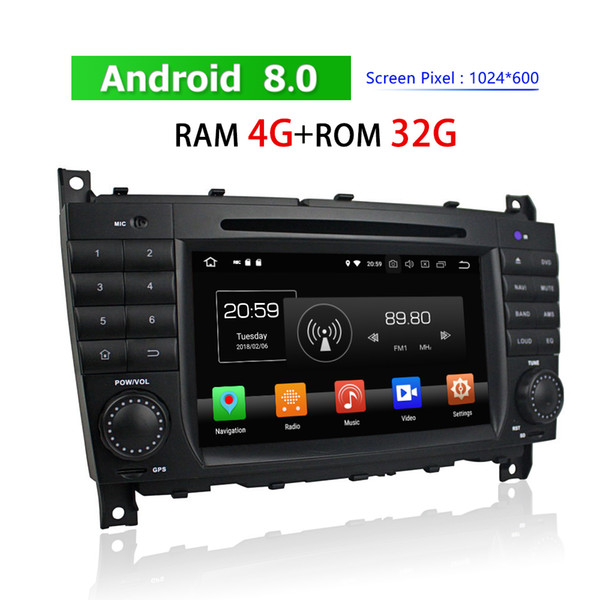 2 Din Android Car Radio for Mercedes-Benz C CLC G-Class W203 W467 2004~2011 Car DVD Player GPS Navigation 3G 4G Car Stereo Bluetooth