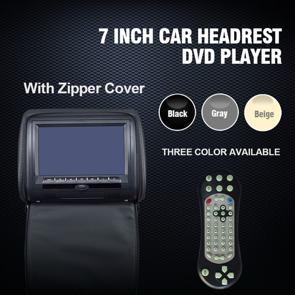 7 Inch Universal Car Headrest Monitor for Honda Toyota Automobile Headrest Car DVD Player with USB SD MP5 VCD CD MP3 MP4 JPEG