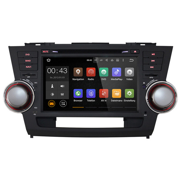 Joyous 1024*600 Quad Core Android 5.1 for TOYOTA HIGHLANDER/Kluger 2008 2009 2010 2011 Car DVD PlayerGPS Navigation Radio Headunit