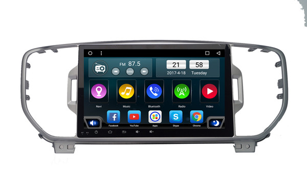 Android 6.0 Car DVD GPS For kia sportage 2016 2017 3G 4G Wifi Bluetooth maps Rear Camera