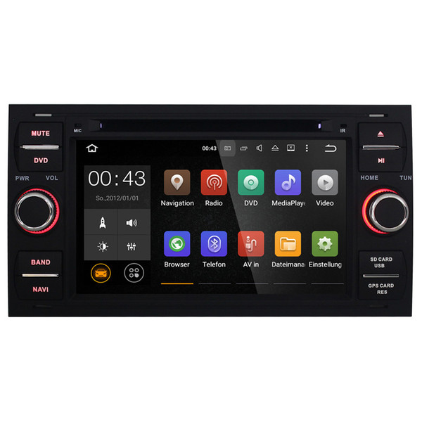 Joyous 1024*600 2 Din Android 5.1 Car DVD Player For Ford Focus Fiesta Fusion Connect GPS Navigation+Autoradio+Quad Core+Audio Stereo