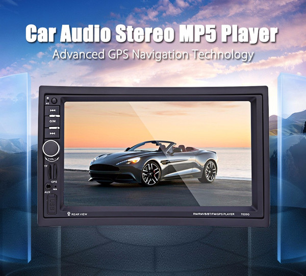 New Arrival Car DVD Player 7 Inch 2 Din 7020G Car Radio MP5 Player 1080P Bluetooth with GPS Navigation Touch Screen+ Remote Control