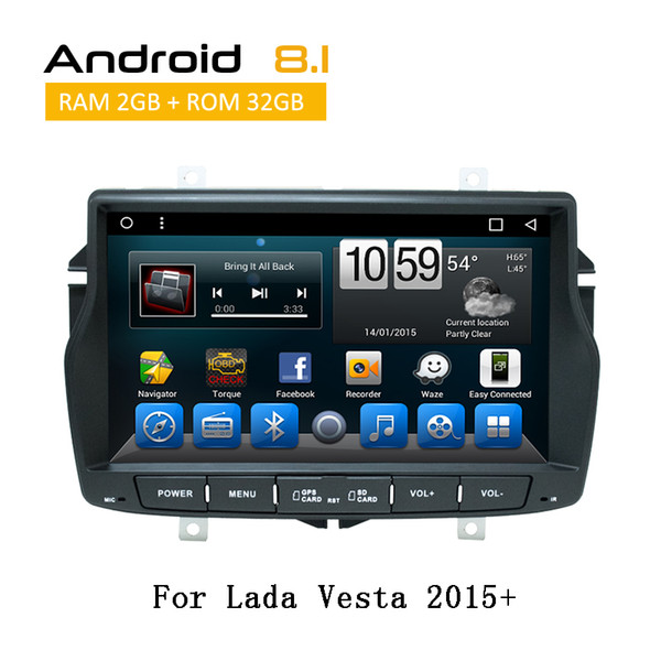 2 Din HD Android 8.1 CAR DVD For Lada Vesta 2015 2016 2017 Support SWC automatic learning, door information Auto Radio RU