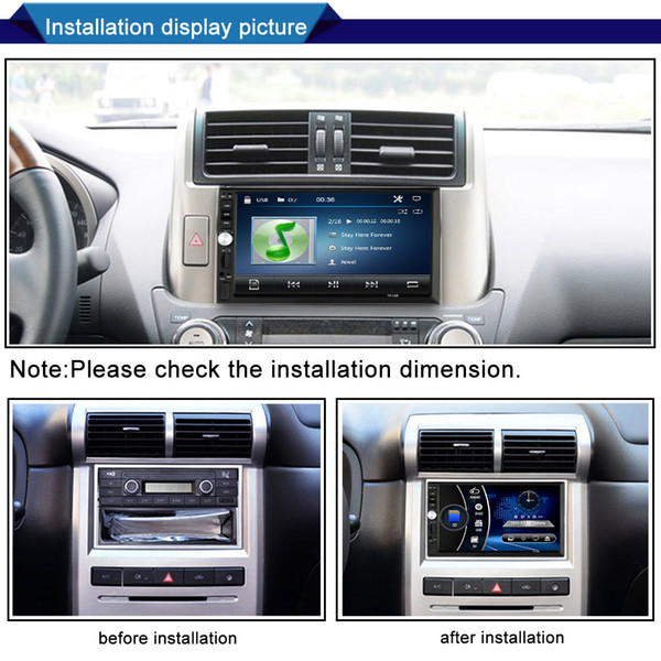 fast free shipping yentl 2 Din Car DVD 7 inch HD In Dash Touch Screen BluetoothCar Radio Player Stereo USB Touch Screen 2 DIN Car MP5 MP3