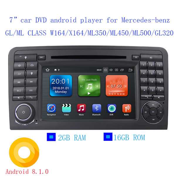 2018 Android 8.1.0 two Din 7 Inch Car DVD Player For Mercedes/Benz/GL ML CLASS W164 X164 ML350 ML450 ML500 GL320 RAM 2G WIFI GPS Radio/RDS