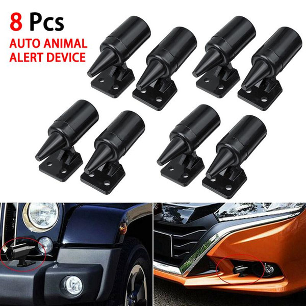 8x Universal Auto Deer Alert Device Whistle Animal Wildlife Warning Alarm Black car