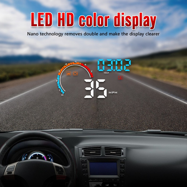 New D2500 4 inch Highlight LED Color Automobile HUD Head GPS Speed Display Universal high quality car accessories