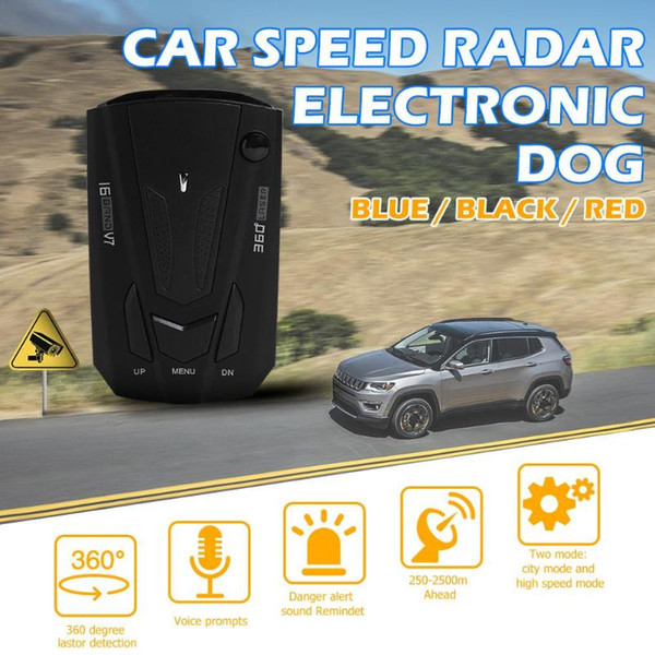 Car English Russian Auto Vehicle V7 Speed Voice Alert Alarm Warning X K Ka Band Band Digital Display