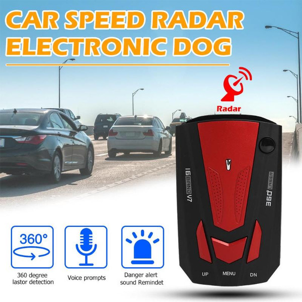 V7 12V Car English Russian Vehicle Auto Digital Speed Control Voice Alert Warning Speed Control X K Ka Band