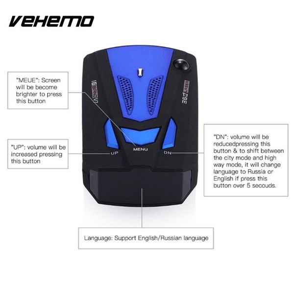 Vehemo Electronic Dog Car Velocity Radar Universal Vehicle Radar Auto Accessories Advanced Monitor Alarm System