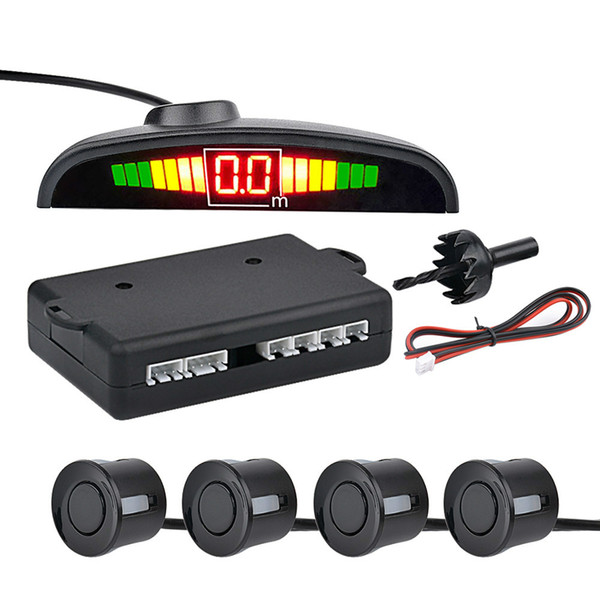 Car reversing radar Car parking sensor Parking radar detection Digital system display LED sensor 4 reverse backup