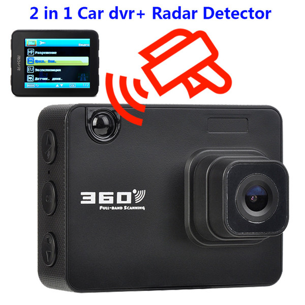 2 in 1 Car with Car DVR English Russian Dash Cam Auto Vehicle D50 Speed Voice Alert Alarm For Russia