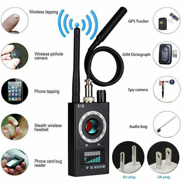 K18 Multi-function Anti Detector Camera GSM Audio Bug Finder GPS Signal Lens RF Tracker Detect Wireless Products 1MHz-6.5GHz car