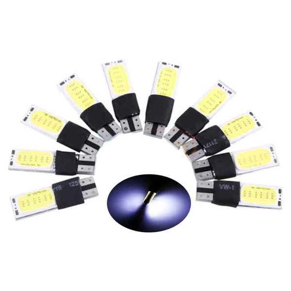 10Pcs T10 White COB LED Car Vehicle Wedge Lights Canbus Error Free Parking Lamp