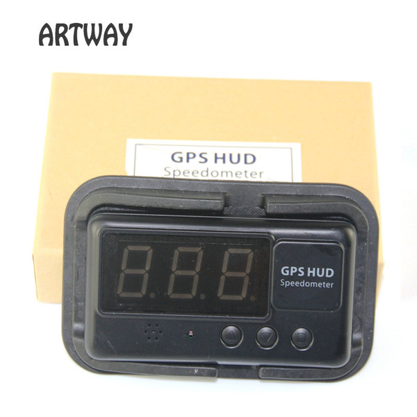 Wholesale-Car Vehicle Speedometer HUD Driving time and distance calculate and display Overspeed Warning Windshield Project Alarm System