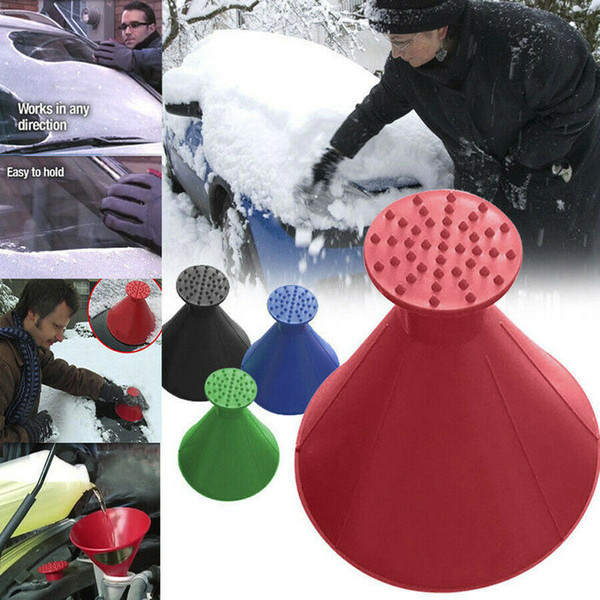 automotive car tools Magical Car Windshield Ice Snow Remover Scraper Tool Cone Shaped Round Funnel