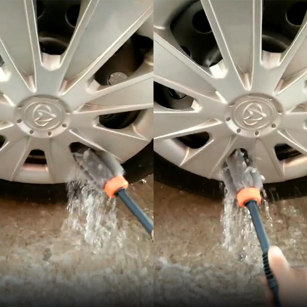 Pressure Wheel Washer Car Cleaning Brush Cleaning ToolTire Rim Vehicle Motorcycle Washing Brush Plastic Handle Vehicle