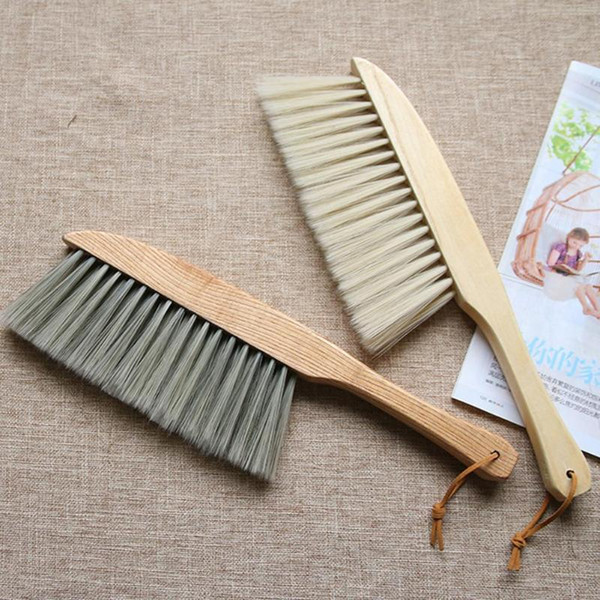 Hot Sale Wooden Duster Brush Wear-resistant Soft Hair Plastic Duster Brush Wood Handle Bed Furniture Household Cleaning Tool