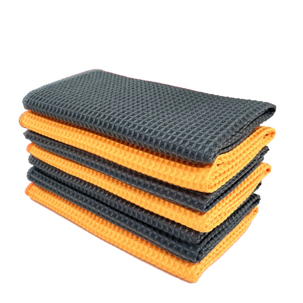 Microfiber waffle weave towels for cars