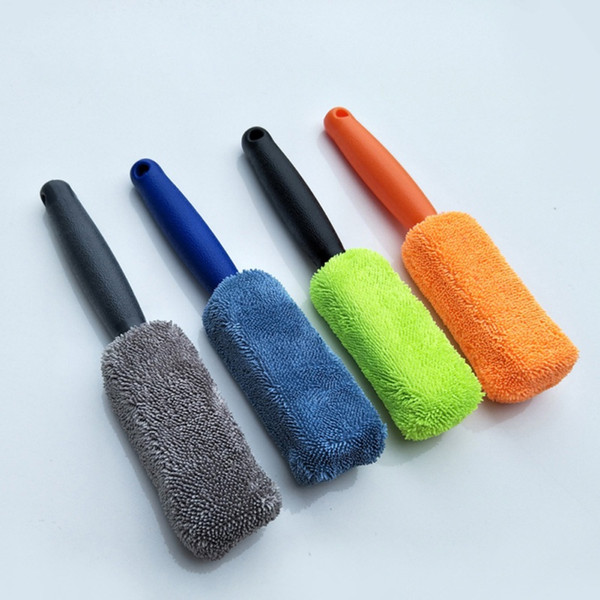 Microfiber Long Handle Tire Brush Car Cleaner Plating Wheel Hub Brush Car Wash Paint Care Auto Cleaning Tool New