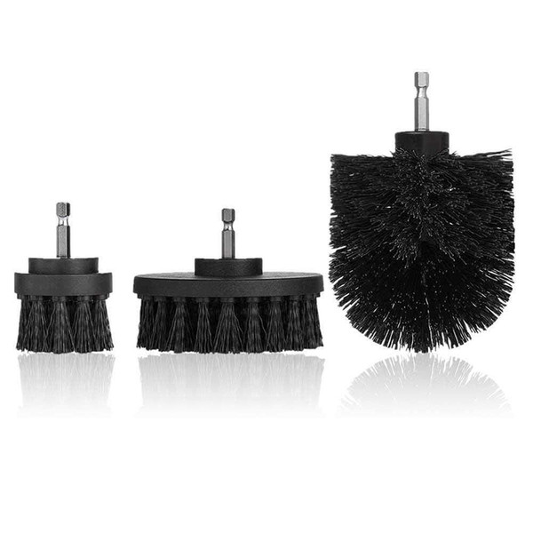 3 Pcs Power Scrubber Drill Brush Attachment Set - Cleaning Supplies,All Purpose Drill Scrub Brushes For Bathroom, Floor, Tile, C