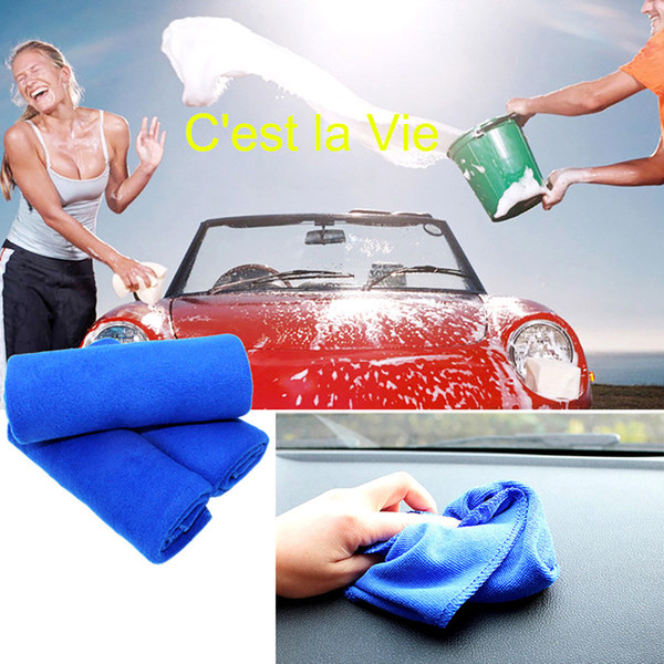 Car Accessories 7Pcs Blue Soft Absorbent Wash Cloth Car Auto Care Microfiber Cleaning Towels For Cleaning Window