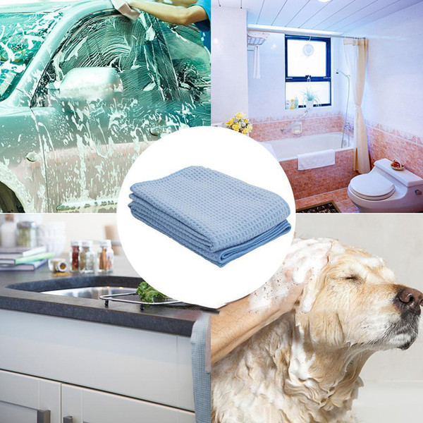 Car Accessories Hydromagnetic Microfiber Towel Car Home Kitchen Washing Clean Wash Cloth Blue ON For Cleaning Window