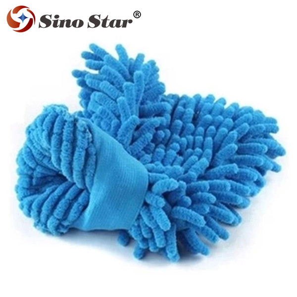 New style auto micro fiber chenille microfibre gloves cleaning dusting glove car microfiber chenille wash mitt(SS-WT10)