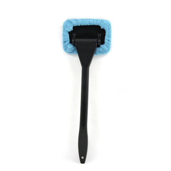 Microfiber Car Glass Windscreen Cleaner Brush Rain Fog Wiper Long Handle