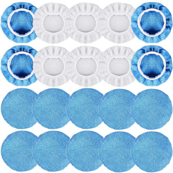 20 Packs Car Polisher Pad Bonnet Set(5 To 6 Inches)Waxing Bonnet Towel for Car Polisher