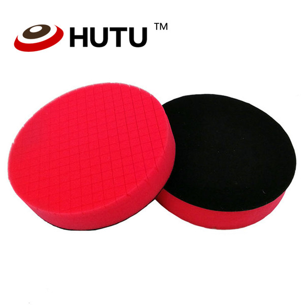 Polishing Wax Pad 125mm Square Pattern Europe Sponge Foam Polish Pad for DA & RO car polishier Red No cutting finishing