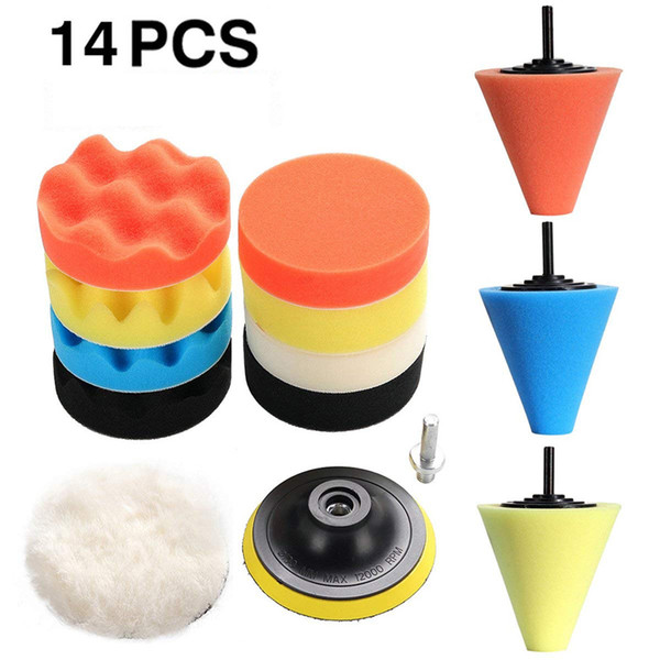 14PCS Colorful Car Waxing Polishing Sponge Soft No Scratch Clearing Car Sponge #LR25