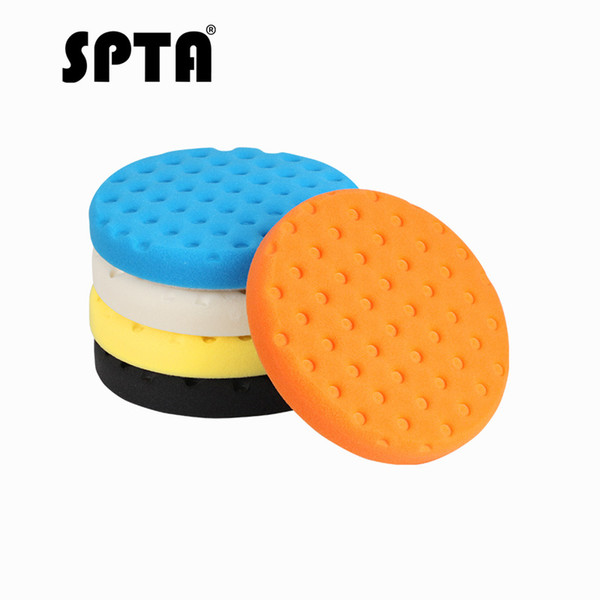 SPTA 7 inch (180mm ) Yellow/Orange/Blue/Black/White Buffing PadsPolishing Pads kit For Car Polisher----Select Color