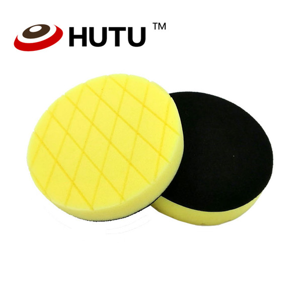 Foam Buffing Pad Diamond Pattern Europe Sponge Foam Polish Pad For Dual Action & RO car polishier Yellow medium cutting