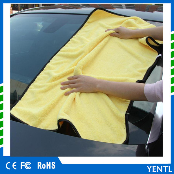 Large Size Microfiber Car Cleaning Towel Cloth Multifunctional Wash Washing Drying Cloths 92*56cm Yellow Big Promotion