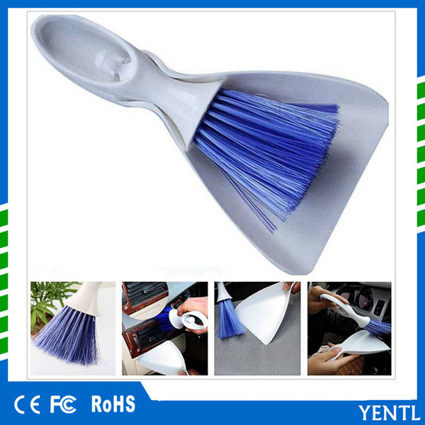 free shipping car brush Mini Desktop Sweep Cleaning Small Broom Dustpan Set Air Conditioner Dashboard Laptop Computer Keyboard Cleaner Tool