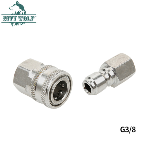 City wolf G3/8 stainless steel quick released male and female connector set for high pressure washer