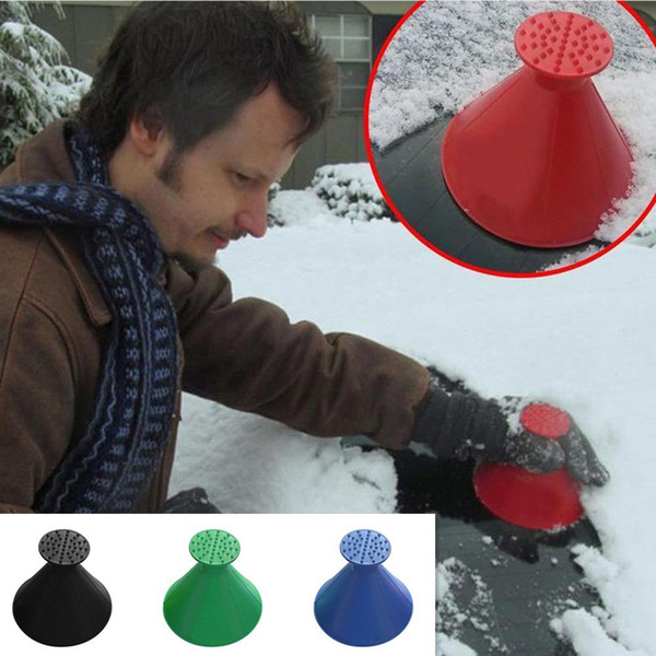 New Scrape A Round Ice Scraper Car Windshield Snow Scraper Cone Shaped Ice Scrapers Simple And Easy To Get Snow Off Your Car MMA1112