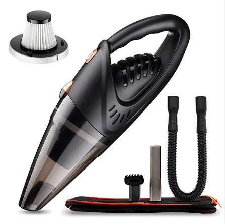 HF2003 Strong 4800pa Car Vacuum Cleaner 120W Wet&Dry Portable Handheld 16.4FT(5M)Power Cord with Carry Bag Cleaner