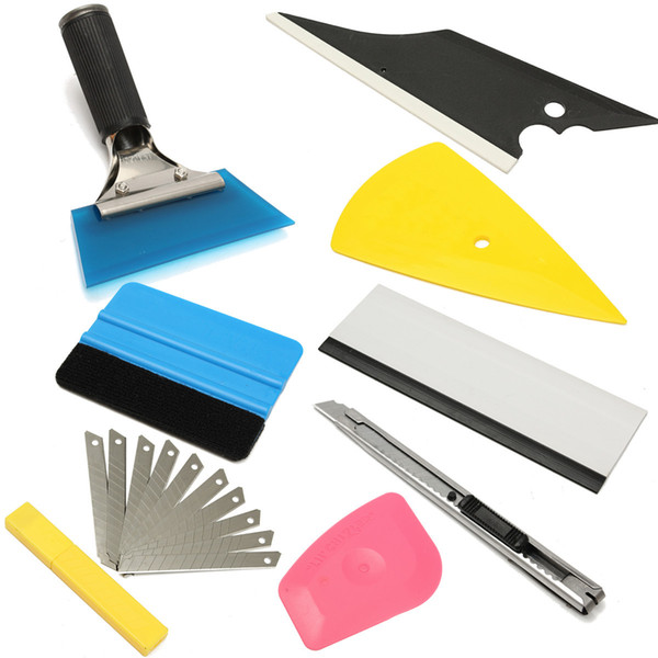 GPS Useful 8 Peices Auto Squeegee Scraper Applicator Car Window Tinting Installation Tools Kit