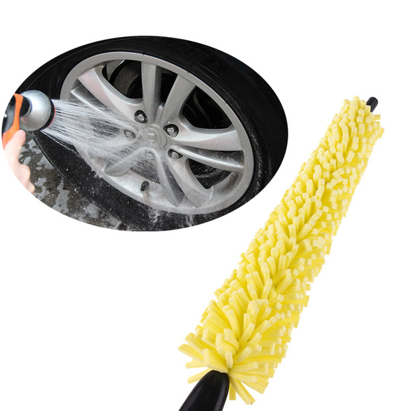 Car Wheel Brush Plastic Handle Vehicle Cleaning Brush Wheel Rims Tire Washing Brush Wash Sponges Tools